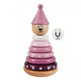 Mágneses Macis Toronyépítő - Rózsaszín