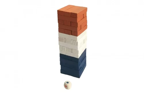 Mini fa jenga játék dobókockával