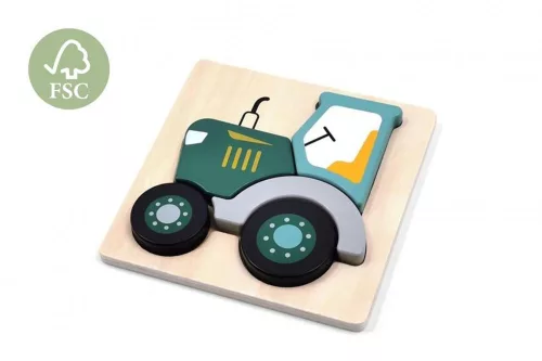 Fa formabeillesztő puzzle - Traktor