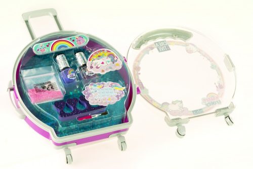 Unikornisos gurulós körömápoló bőrönd - 2 féle változatban