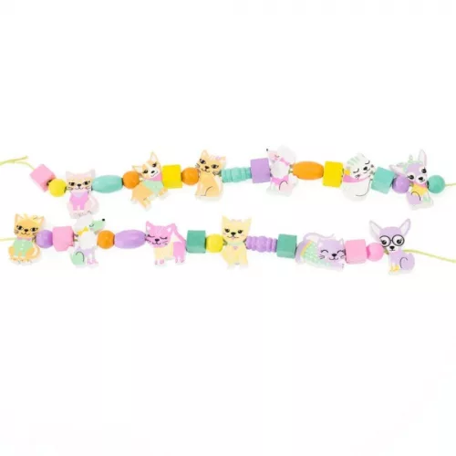 Kis kedvencek - fa gyöngyfűző készlet