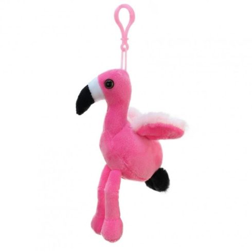 Plüss flamingó kulcstartó