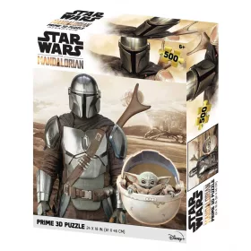   Csillagok háborúja - Star Wars The Mandalorian 3D puzzle, 500 darabos