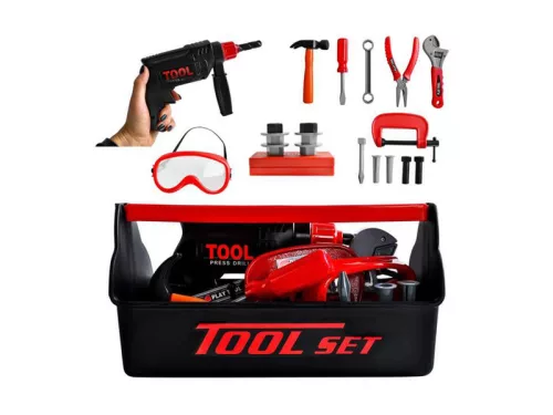 Szerszámos láda fúrógéppel