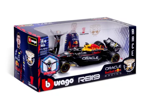 Bburago 1/24 F1 versenyautó pilótával - Oracle Red Bull RB19