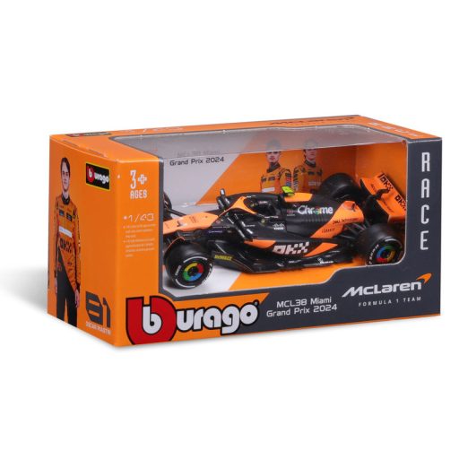 Bburago 1/43 F1 versenyautó - McLaren Racing MCL38 (2024)