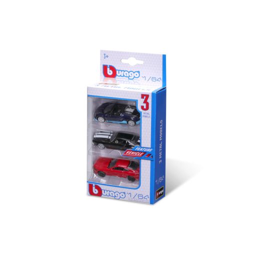 Bburago 1/64 autók, 3 db/csomag