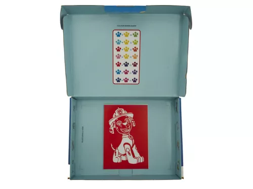 Elemes fújó filctoll szett, sablonnal, 6 tollal, Mancs őrjárat