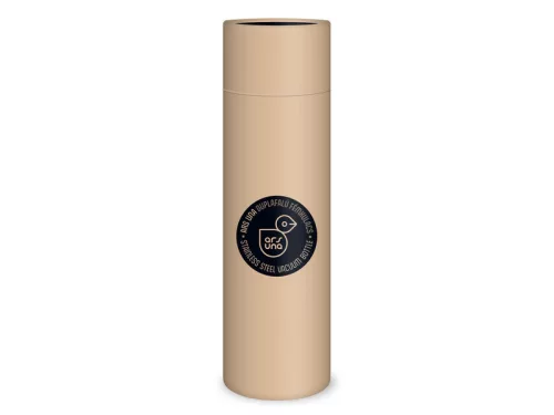 Duplafalú fémkulacs 600ml - Fekete