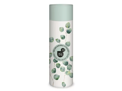 Duplafalú fémkulacs 600ml - Botanic leaf