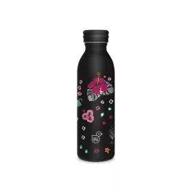 Duplafalú fémkulacs 600ml - Black hibiscus