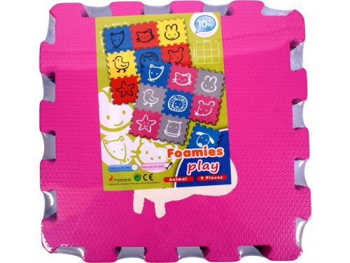 Állatfigurák habszivacs 9 darabos puzzle - 32 x 32 cm