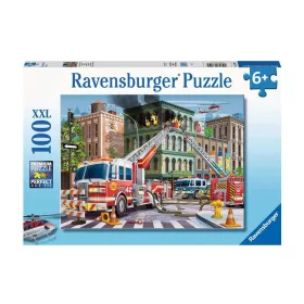 Ravensburger Puzzle 100 db - Tûzoltóautó