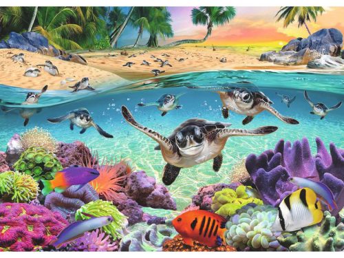 Ravensburger Puzzle 500 db - Bébi teknõsök