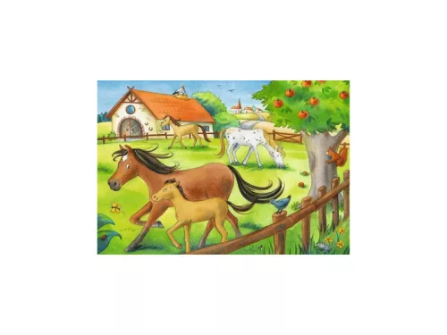 Ravensburger Puzzle 2x12 db - Nyaralás a lófarmon