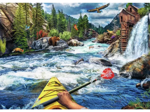 Ravensburger Puzzle 1000 db - White water kajakozás
