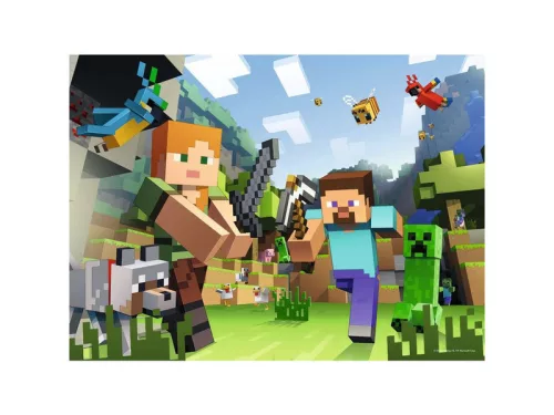 Puzzle 100 db - Minecraft Steve és Alex