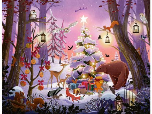 Puzzle 2000 db - Karácsony az erdõben