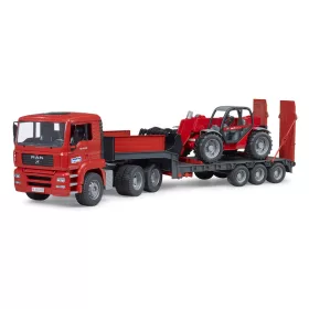   MAN TGA alacsony alvázú teherautó Manitou teleszkópos rakodóval MLT 633