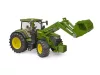 John Deere 7R 350 traktor homlokrakodóval