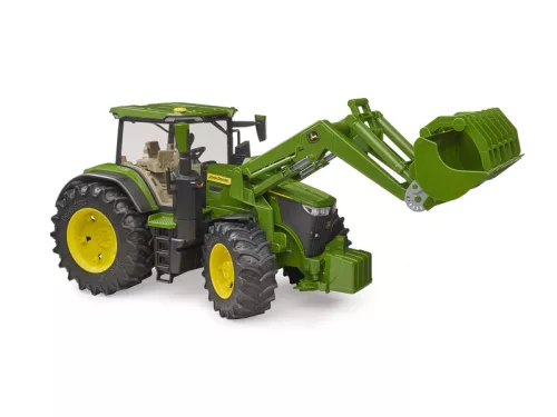 John Deere 7R 350 traktor homlokrakodóval