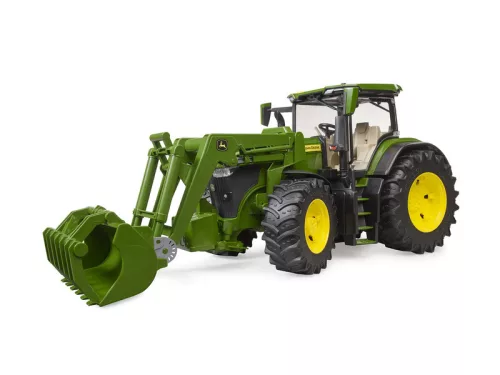 John Deere 7R 350 traktor homlokrakodóval