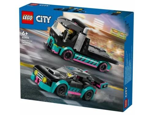 LEGO City Great Vehicles 60406 Versenyautó és autószállító teherautó