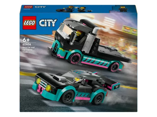 LEGO City Great Vehicles 60406 Versenyautó és autószállító teherautó