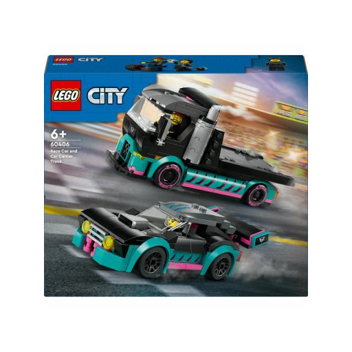 LEGO City Great Vehicles 60406 Versenyautó és autószállító teherautó