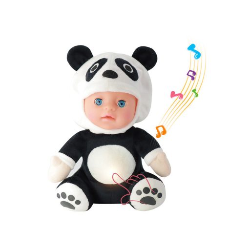 Zenélõ, világító altató panda baba, 25 cm