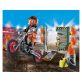   Playmobil: Starter Pack - Kaszkadõr motorral és tüzes karikával