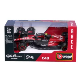   Bburago 1/43 F1 versenyautó - Alfa Romeo Stake C43 #24 (Guanyu Zhou)