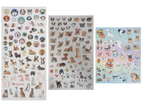 100 db-os matrica szett, kutyák és macskák, 2 féle