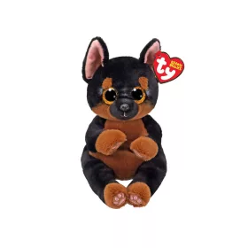   Ty Beanie Bellies plüss figura FRITZ, 15 cm - fekete/barna kutya