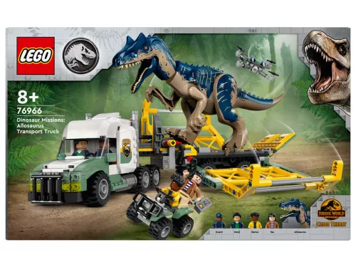 LEGO Jurrasic World 76966 Dinóküldetések: allosaurust szállító kamion