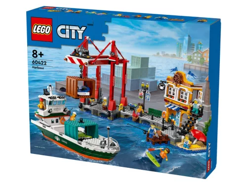 LEGO City 60422 Tengerparti kikötõ teherszállító hajóval