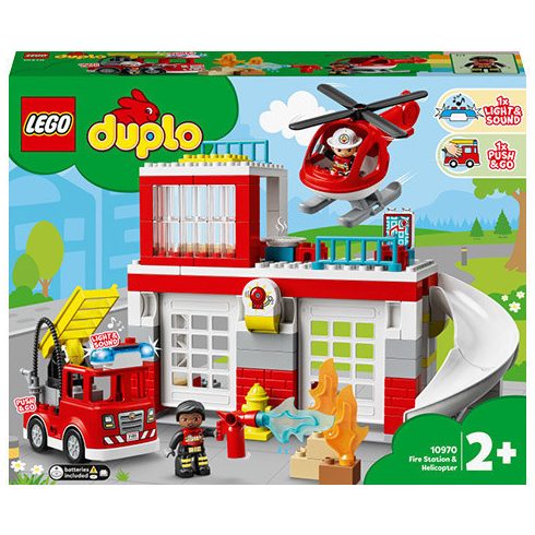 Lego Duplo - Town - Tűzoltóállomás és helikopter - 10970