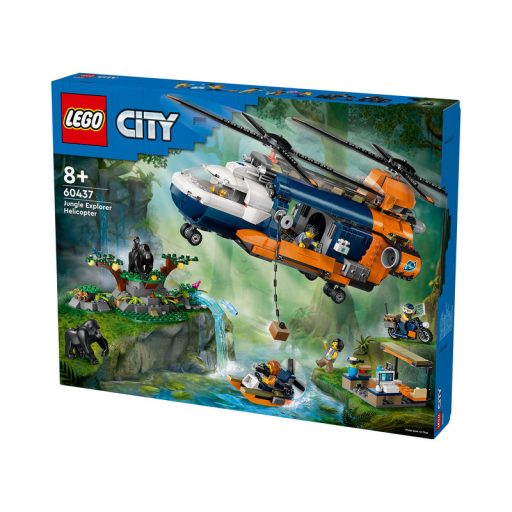 LEGO City 60437 Dzsungelkutató helikopter a bázison