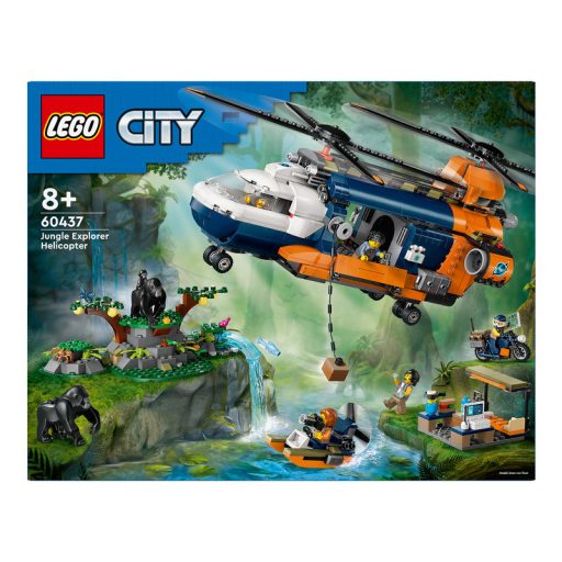 LEGO City 60437 Dzsungelkutató helikopter a bázison