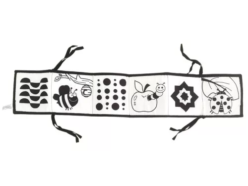 Textil babakönyv, ágyra köthető