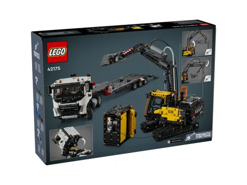 LEGO Technic 42175 Volvo Fmx teherautó és Ec230 elektromos markoló