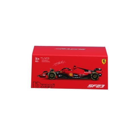Bburago 1 /43 F1 versenyautó - Ferrari SF-23 (With helmet) (#16 Leclerc)
