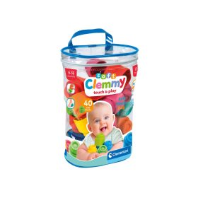 Clemmy 40 db puha építõkocka tárolózsákban