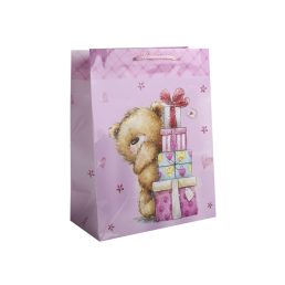 Papírtasak maci ajándékkal 18*23 cm