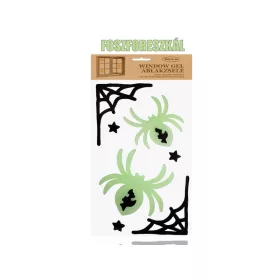Ablakzselé Haloween pók+háló