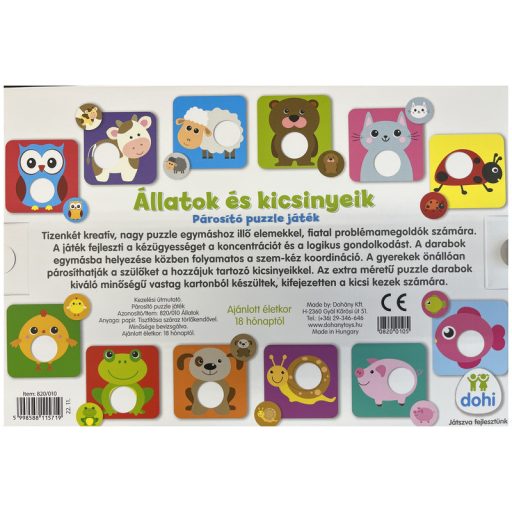 Állatok és kicsinyeik memóriajáték