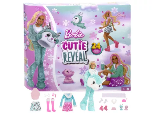 Adventi naptár Barbie Cutie Reveal baba kiegészítõkkel
