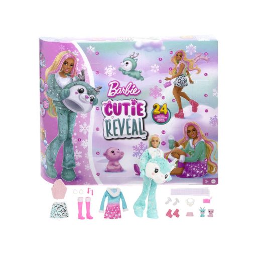 Adventi naptár Barbie Cutie Reveal baba kiegészítõkkel