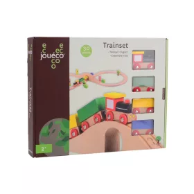 Jouéco® - 30 darabos vonatkészlet