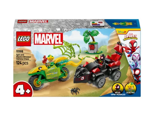 LEGO Spidey 11198 Spin és electro: üldözés a dinójárművel